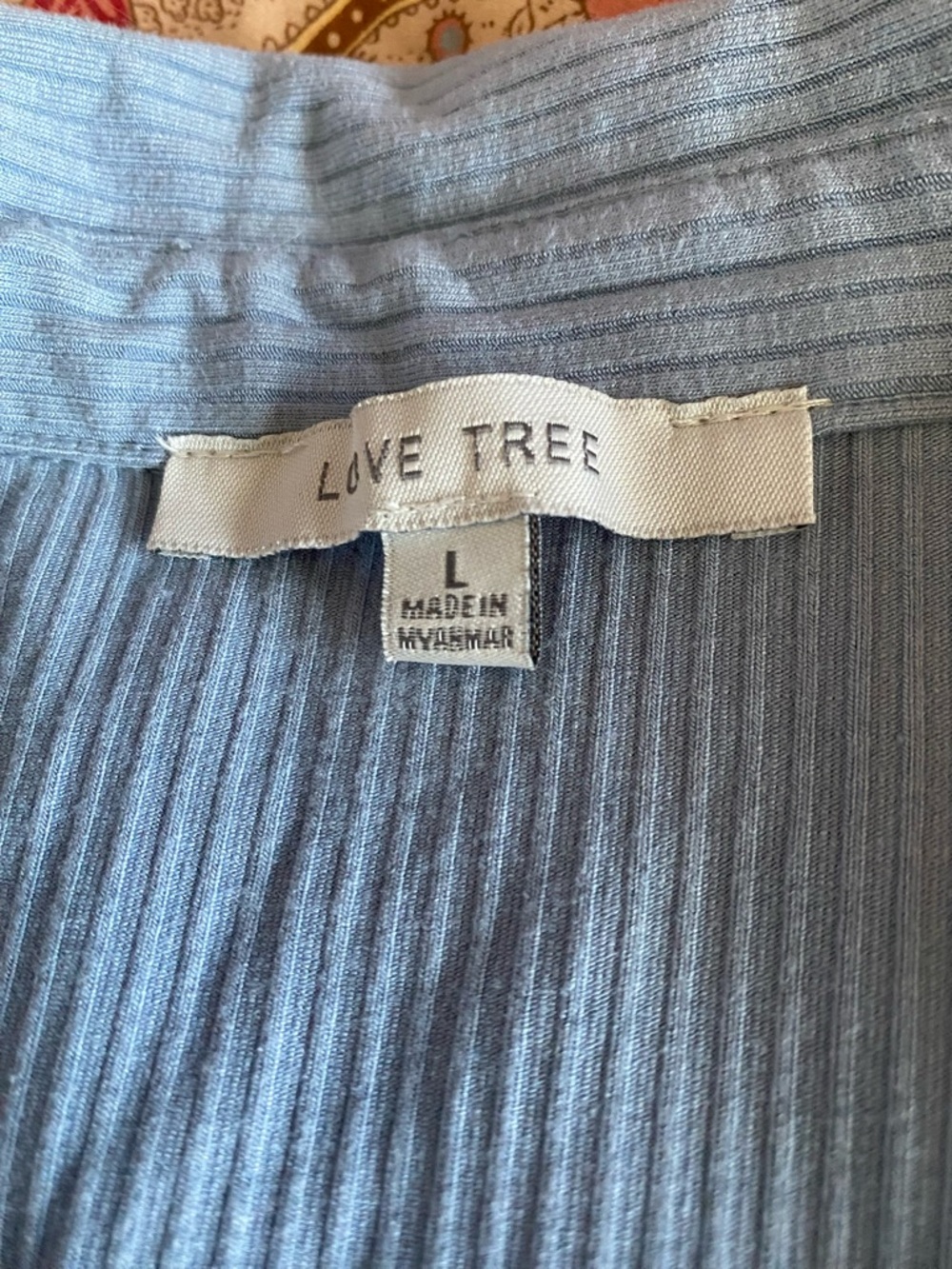 Love Tree Light Blue Button-Front Ruched Collared Women’s Dress size Large - Picture 2 of 4